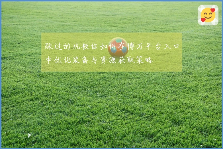 踩过的坑教你如何在博万平台入口中优化装备与资源获取策略